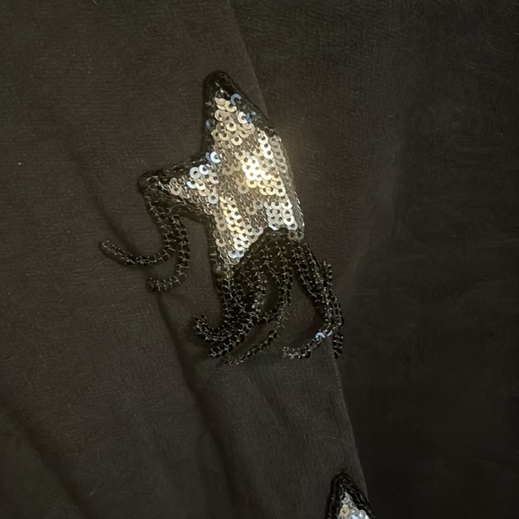 Crop long sleeve top with sequins - Picture 2 of 3